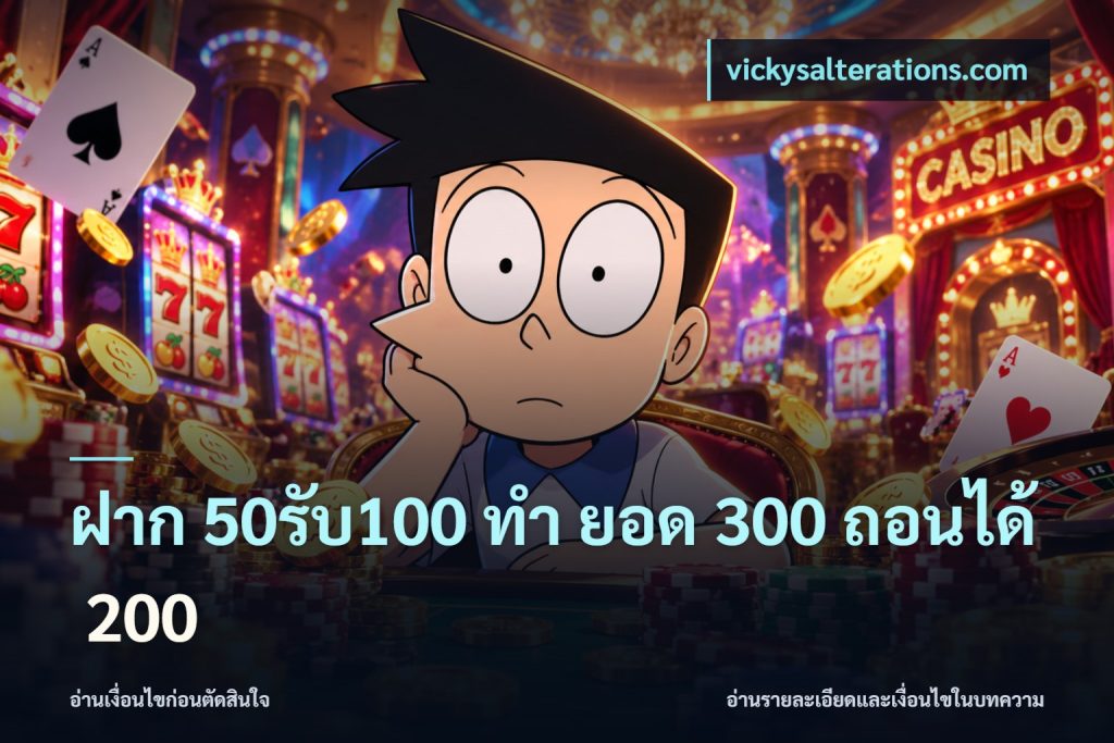 ฝาก 50รับ100 ทํา ยอด 300 ถอนได้ 200