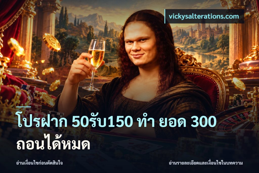 โปรฝาก 50รับ150 ทํา ยอด 300 ถอนได้หมด