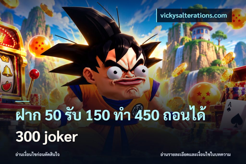 ฝาก 50 รับ 150 ทํา 450 ถอนได้ 300 joker