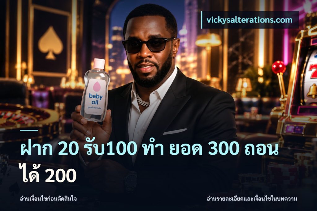 ฝาก 20 รับ100 ทํา ยอด 300 ถอนได้ 200