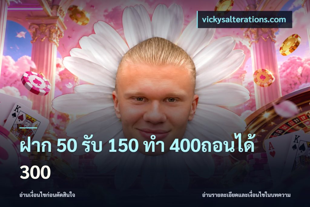 ฝาก 50 รับ 150 ทํา 400ถอนได้ 300