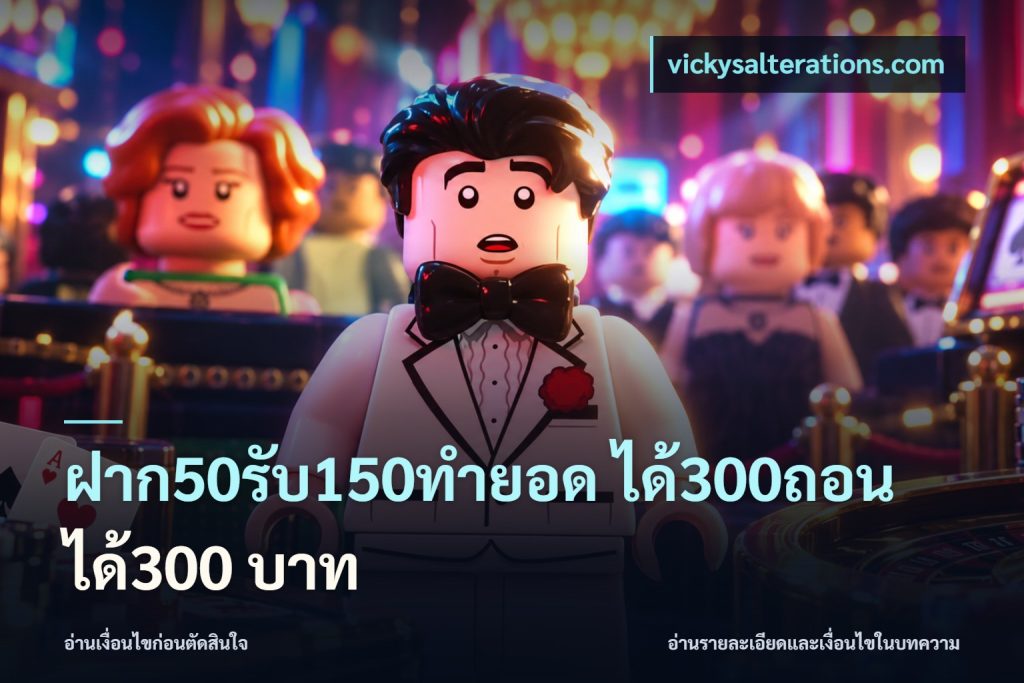ฝาก50รับ150ทํายอด ได้300ถอนได้300 บาท