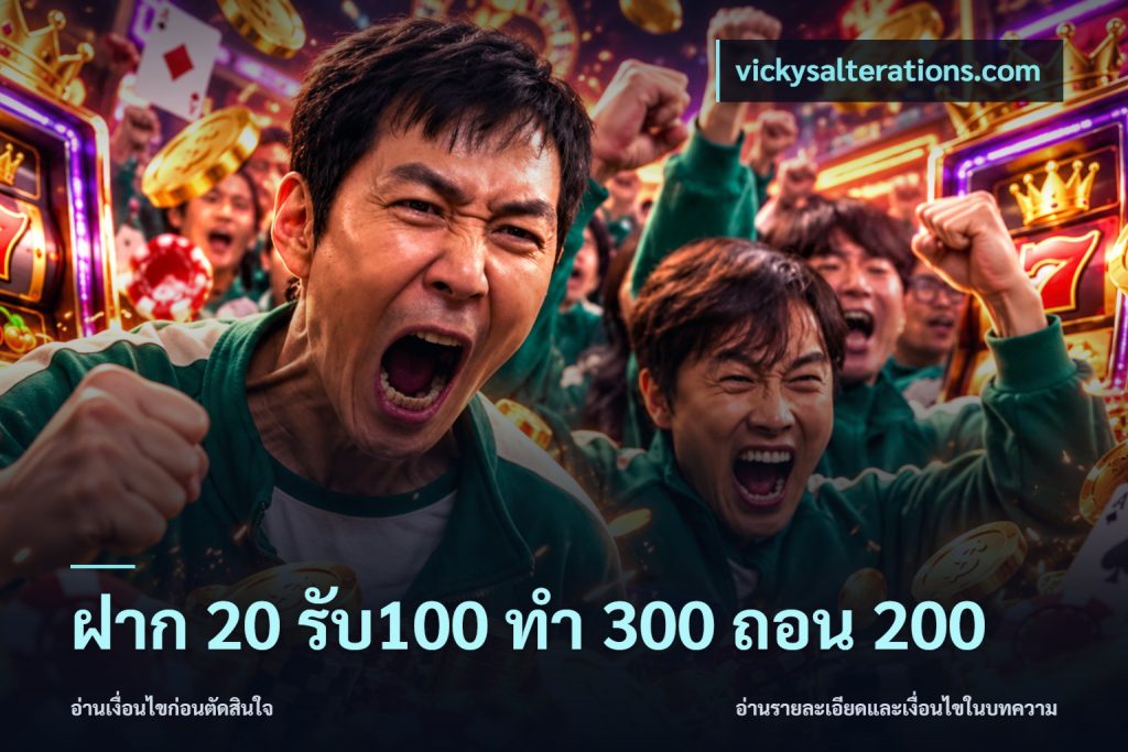ฝาก 20 รับ100 ทํา 300 ถอน 200