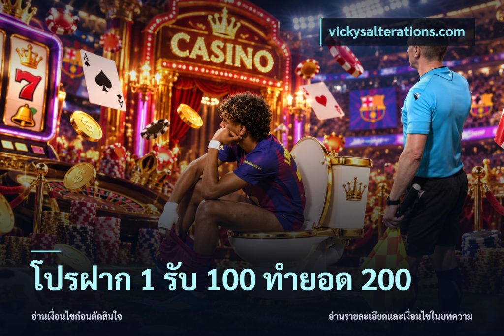 โปรฝาก 1 รับ 100 ทำยอด 200
