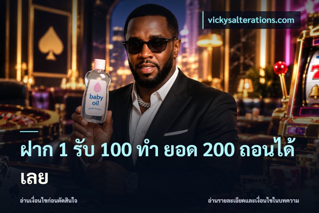 ฝาก 1 รับ 100 ทํา ยอด 200 ถอนได้เลย