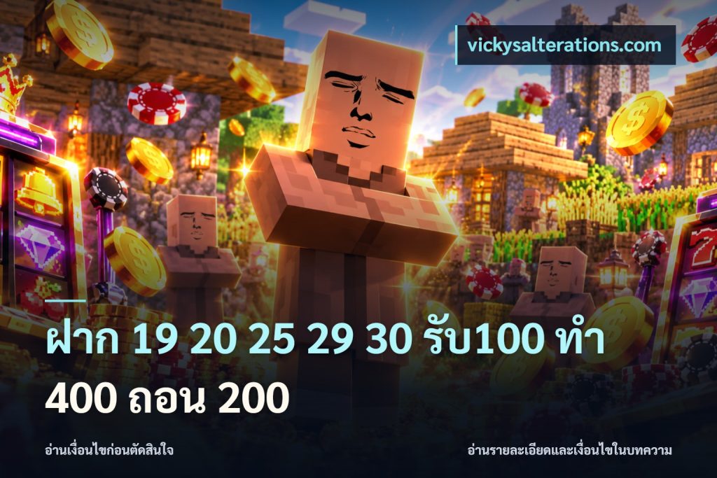 ฝาก 19 20 25 29 30 รับ100 ทำ 400 ถอน 200