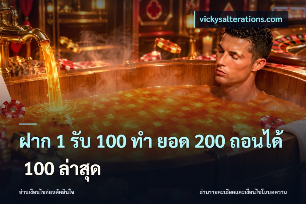 ฝาก 1 รับ 100 ทํา ยอด 200 ถอนได้ 100 ล่าสุด