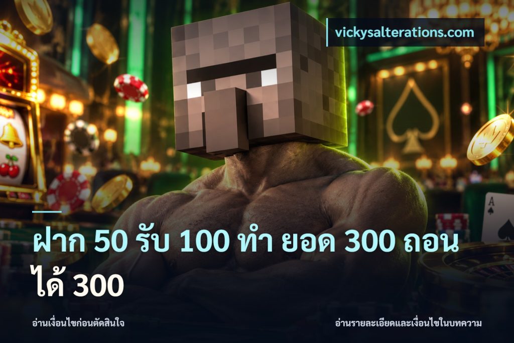 ฝาก 50 รับ 100 ทํา ยอด 300 ถอนได้ 300