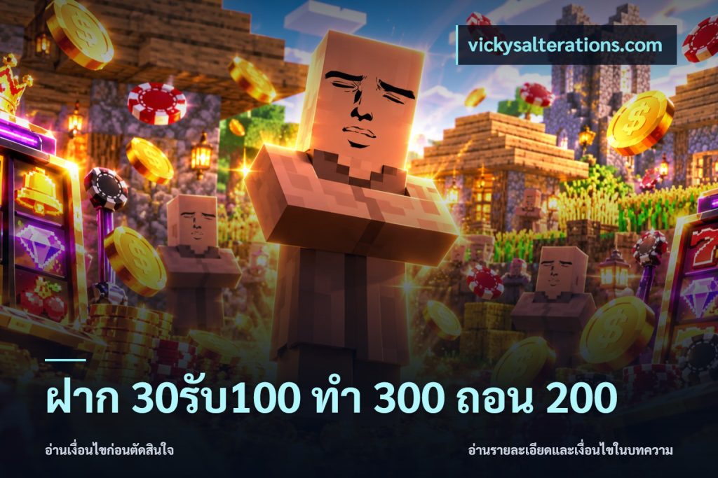 ฝาก 30รับ100 ทํา 300 ถอน 200
