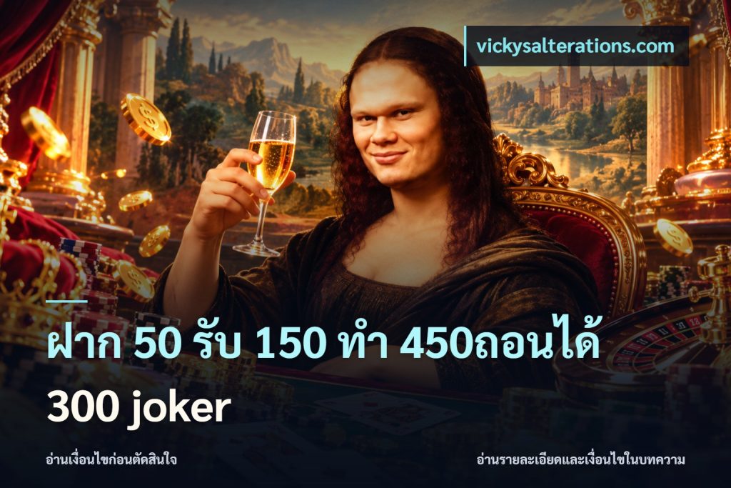 ฝาก 50 รับ 150 ทํา 450ถอนได้ 300 joker