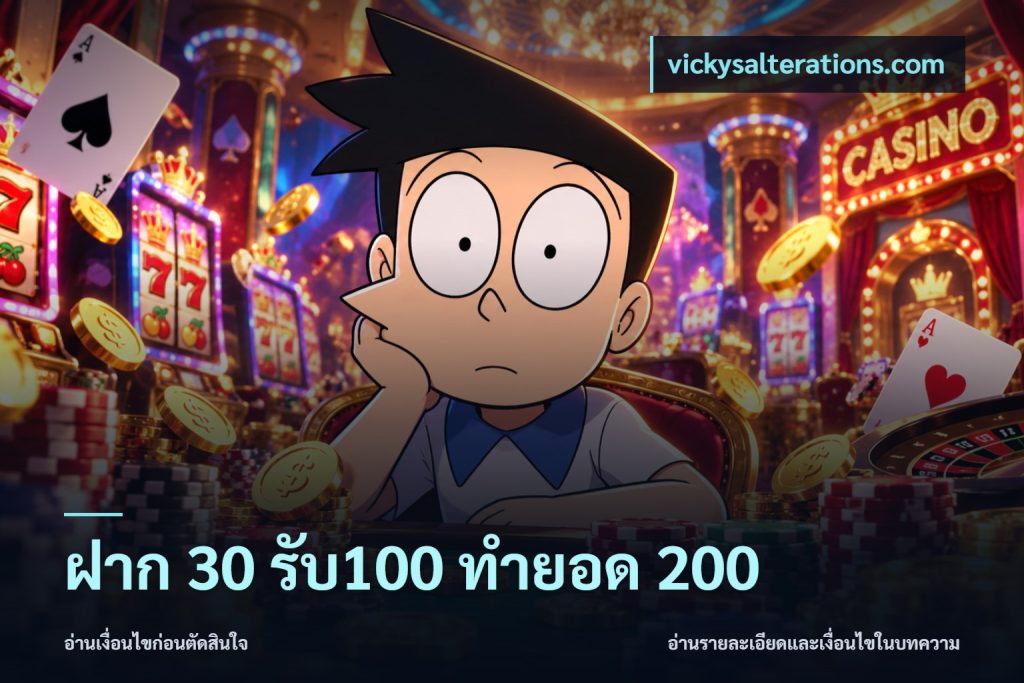 ฝาก 30 รับ100 ทำยอด 200