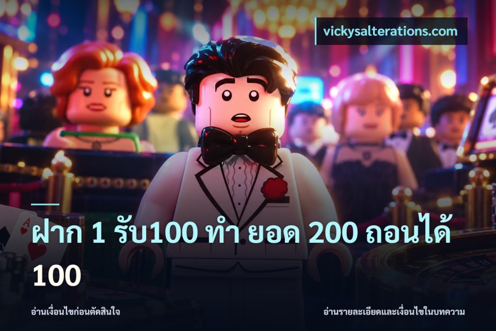 ฝาก 1 รับ100 ทํา ยอด 200 ถอนได้ 100