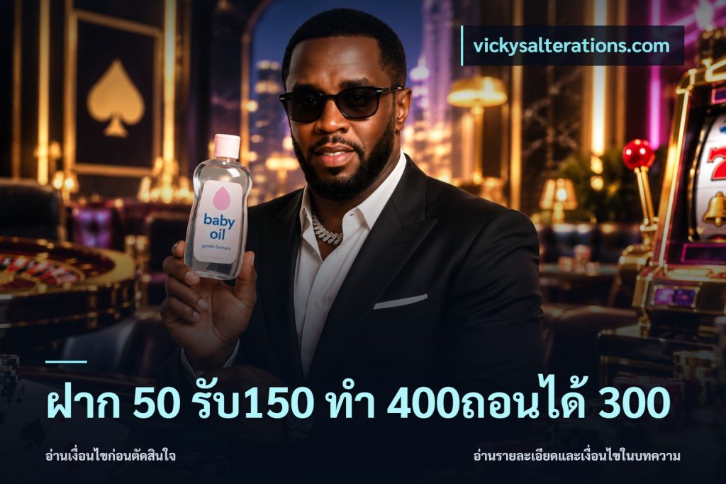 ฝาก 50 รับ150 ทํา 400ถอนได้ 300
