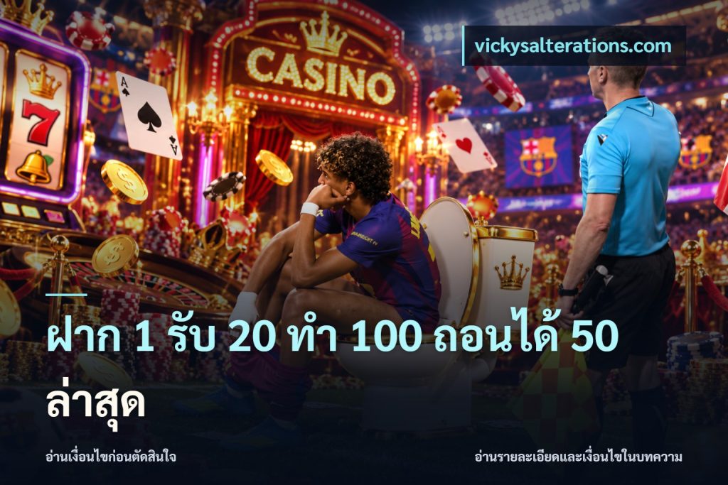 ฝาก 1 รับ 20 ทำ 100 ถอนได้ 50 ล่าสุด